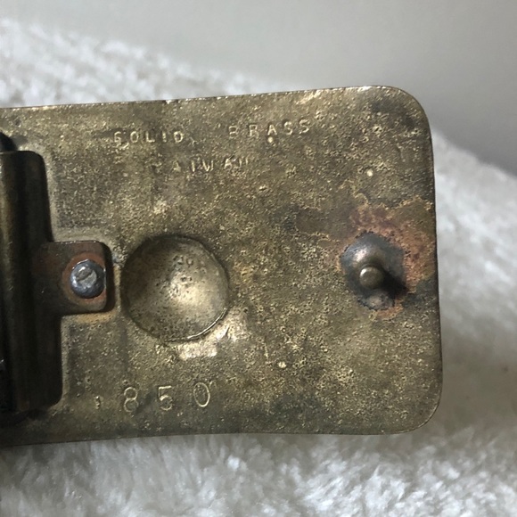 United States Marines Since 1775 solid brass world globe buckle leather belt - Picture 5 of 9